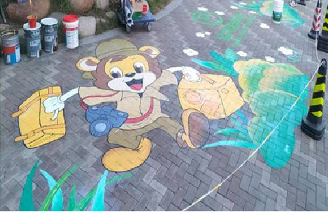 开远夏季画地面彩绘会遇到的问题