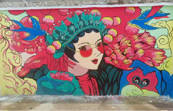 开远墙体彩绘-网红墙