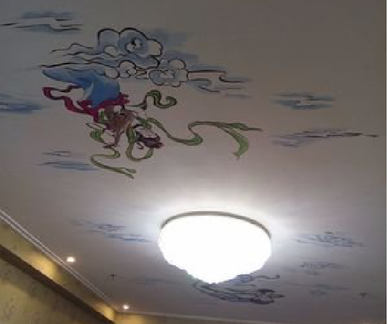 开远如何快速绘制天花板上的手绘墙？