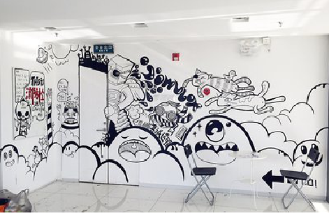 开远手绘墙并非传统涂鸦。